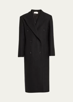 THE ROWHariet Double-Breasted Wool-Cashmere Long Coat