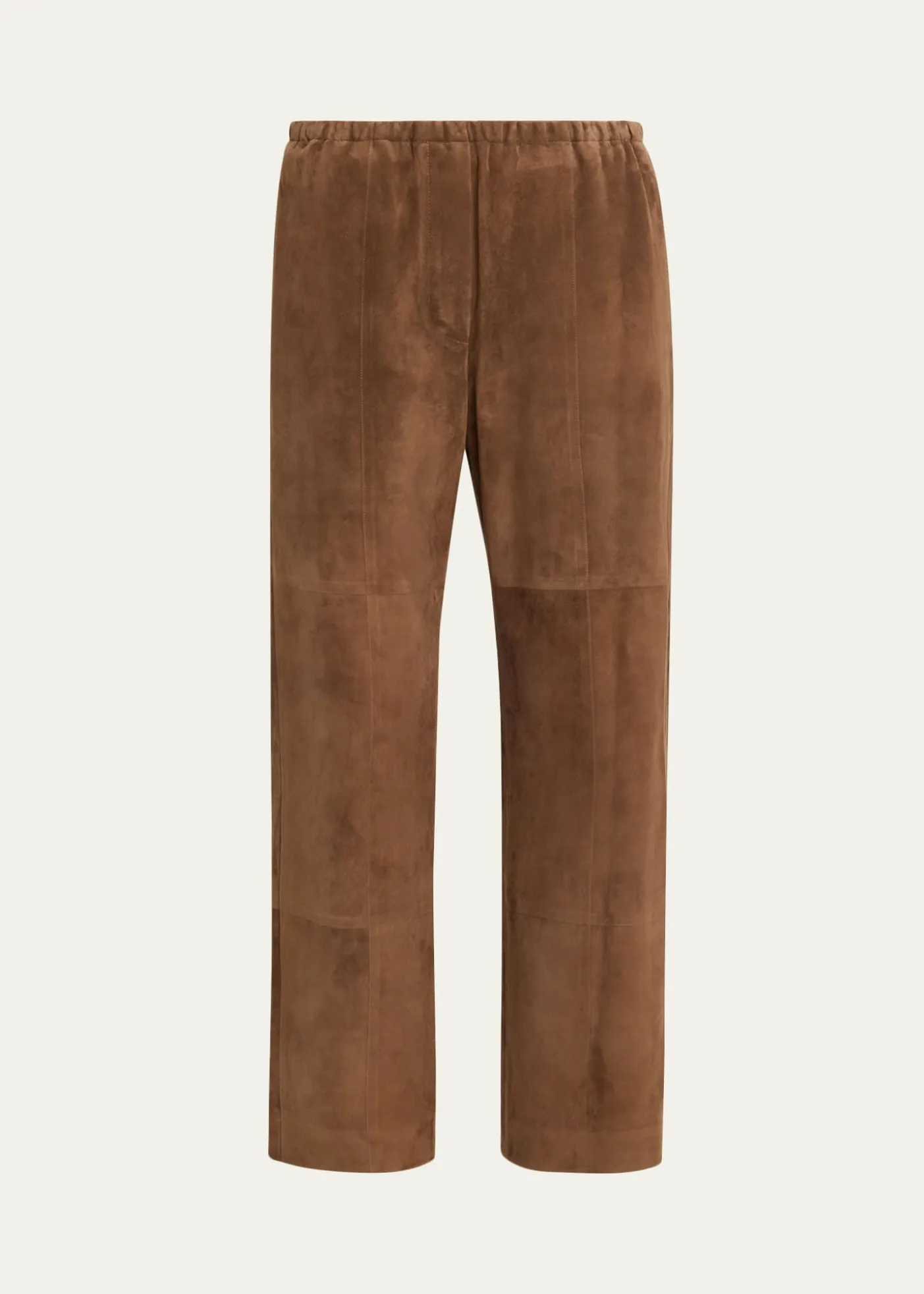 THE ROWKenan Suede Straight-Lag Ankle Pull-On Pants
