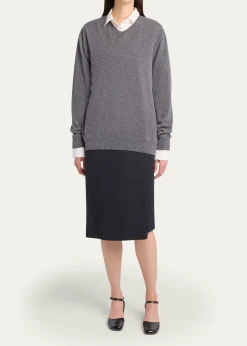 THE ROWLigeia V-Neck Cashmere Sweater