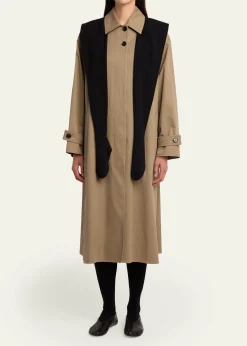 THE ROWLolana Single-Breasted Long Trench Coat