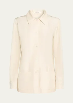 THE ROWLucetta Silk Button-Front Shirt