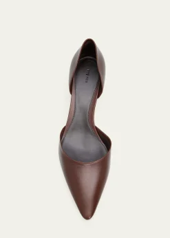 THE ROW35mm Liisa Leather Kitten-Heel d'Orsay Pumps
