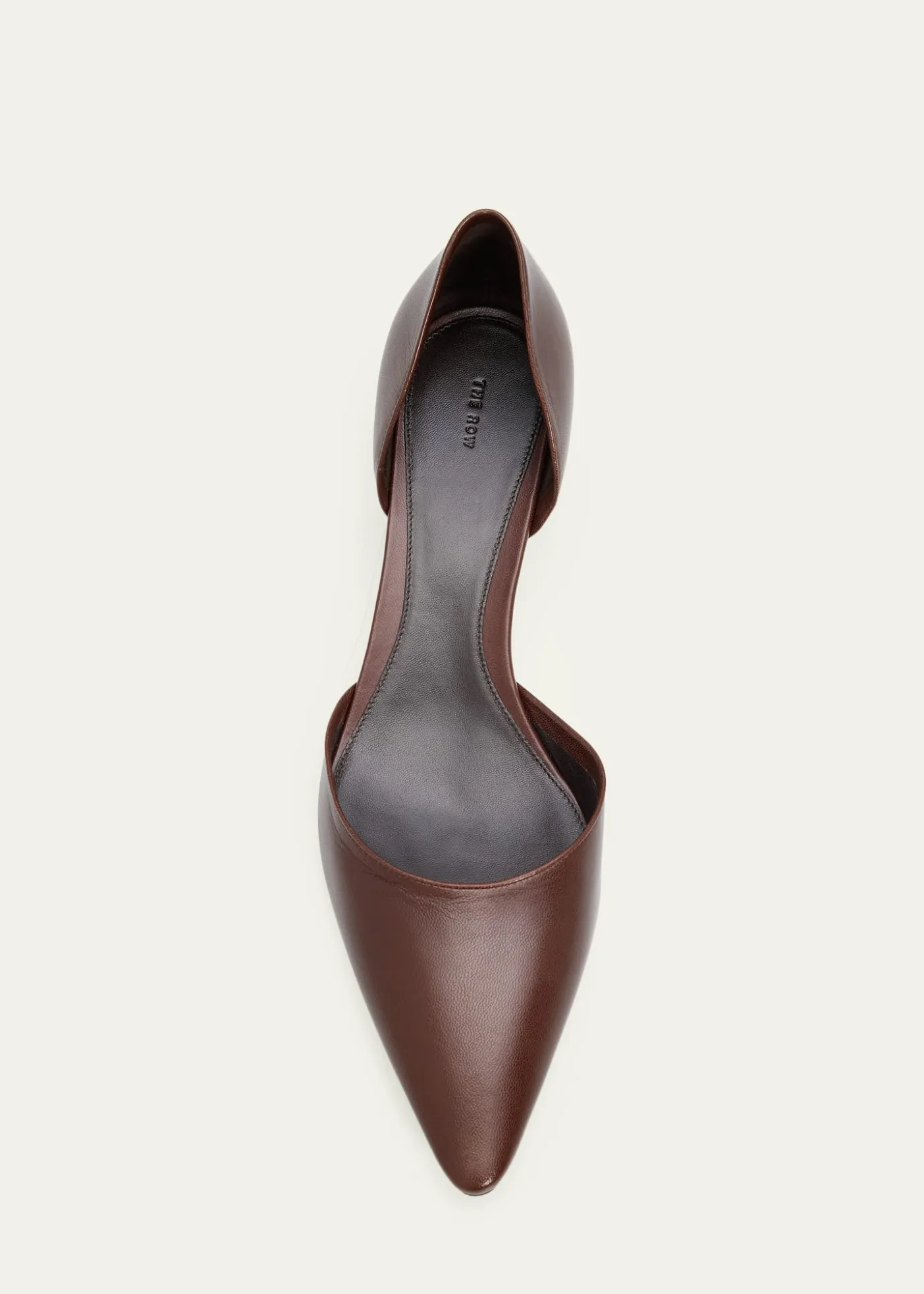 THE ROW35mm Liisa Leather Kitten-Heel d'Orsay Pumps