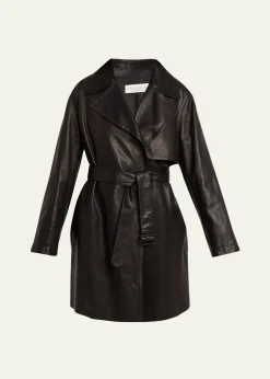 THE ROWSiempra Leather Wrap Trench Coat
