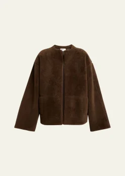 THE ROWValorin Lamb Shearling Collarless Jacket
