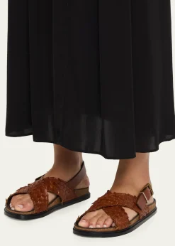 THE ROWWoven Leather Buckle Sandals