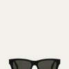 THIS ITEM IS NOT AVAILABLE.CelineLogo Monochrome Rectangle Acetate Sunglasses