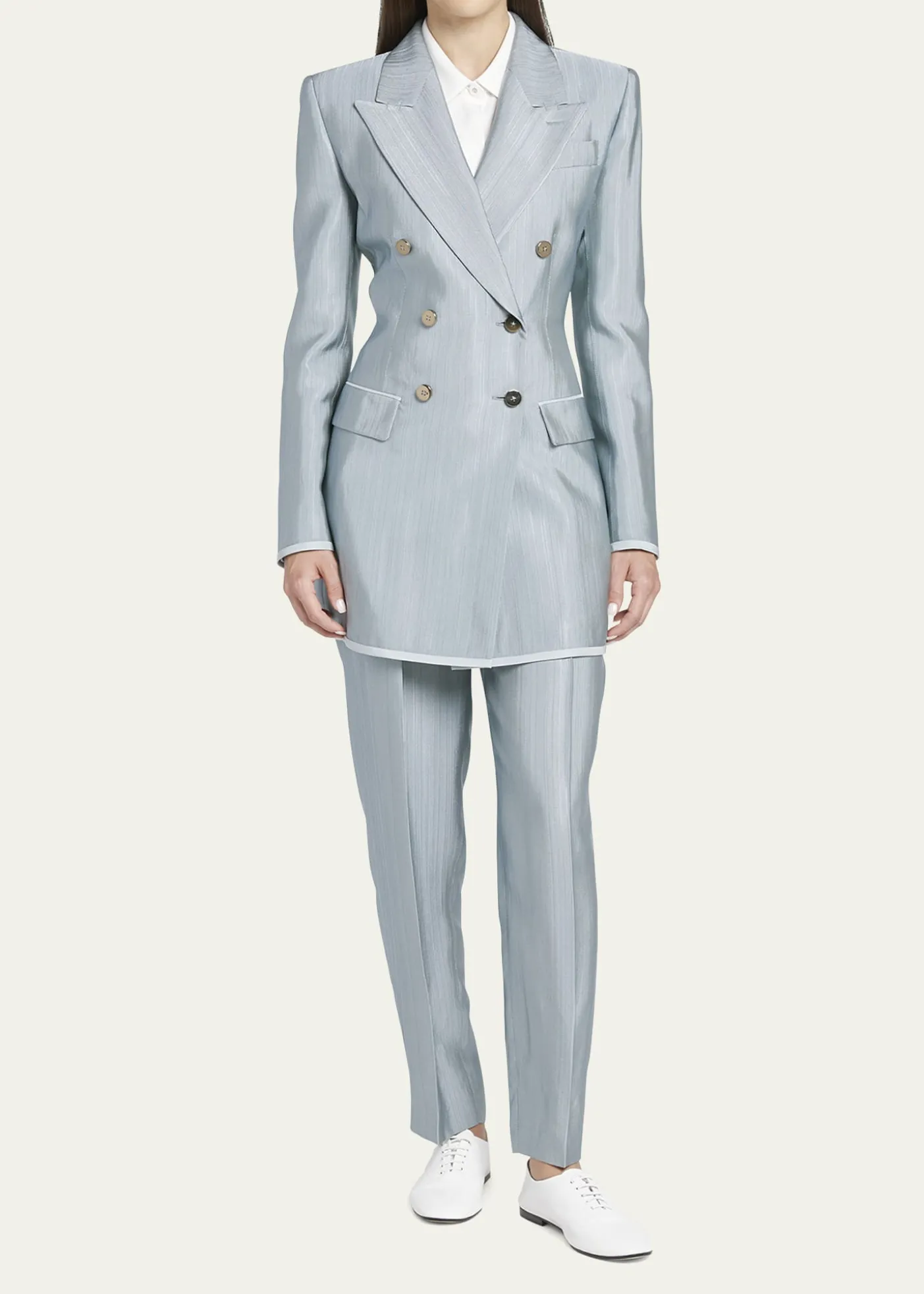 THIS ITEM IS NOT AVAILABLE.Giorgio ArmaniTextured Viscose Double-Breasted Blazer