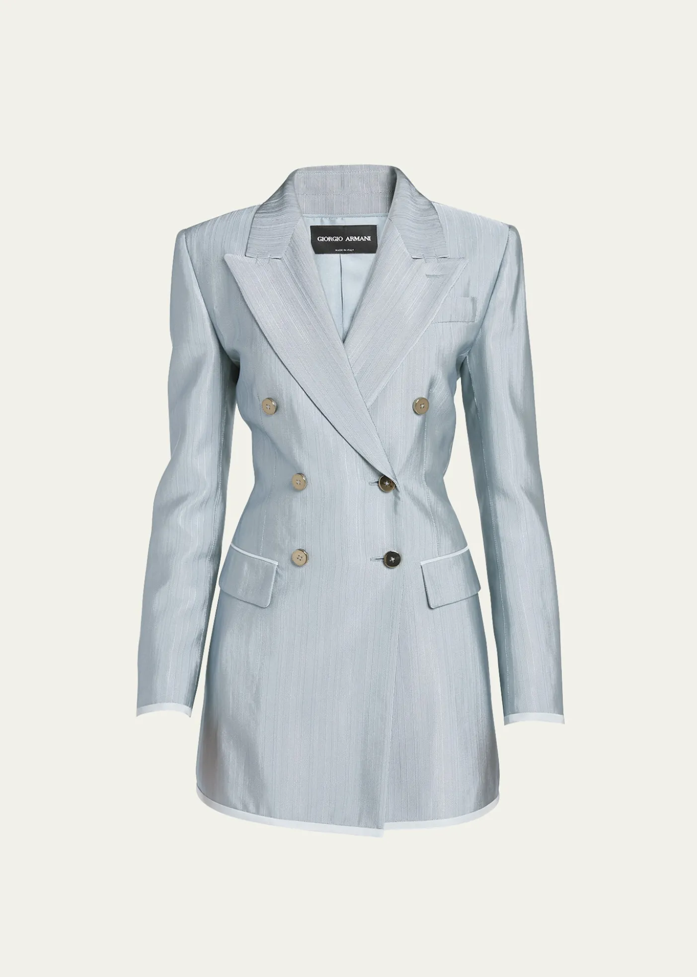 THIS ITEM IS NOT AVAILABLE.Giorgio ArmaniTextured Viscose Double-Breasted Blazer