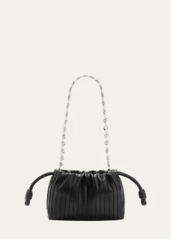 THIS ITEM IS NOT AVAILABLE.LoeweFlamenco Pleated Shoulder Bag in Napa Leather