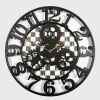 THIS ITEM IS NOT AVAILABLE.MacKenzie-ChildsLarge Courtly Check Farmhouse Wall Clock