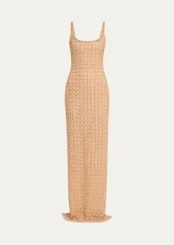 THIS ITEM IS NOT AVAILABLE.Pamella RolandCrystal Embroidered Tulle Column Gown