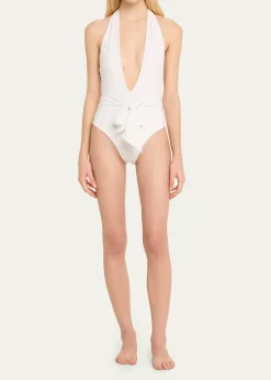 THIS ITEM IS NOT AVAILABLE.Ramy BrookRaquel Solid Backless One-Piece Swimsuit