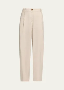 ToccinElowen Pleated Pants with Ankle Ties