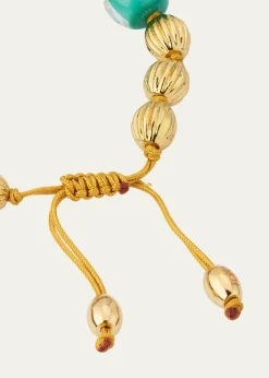 TOHUM DesignTohum One-of-a-Kind Charm Bracelet, Yellow-Turquoise