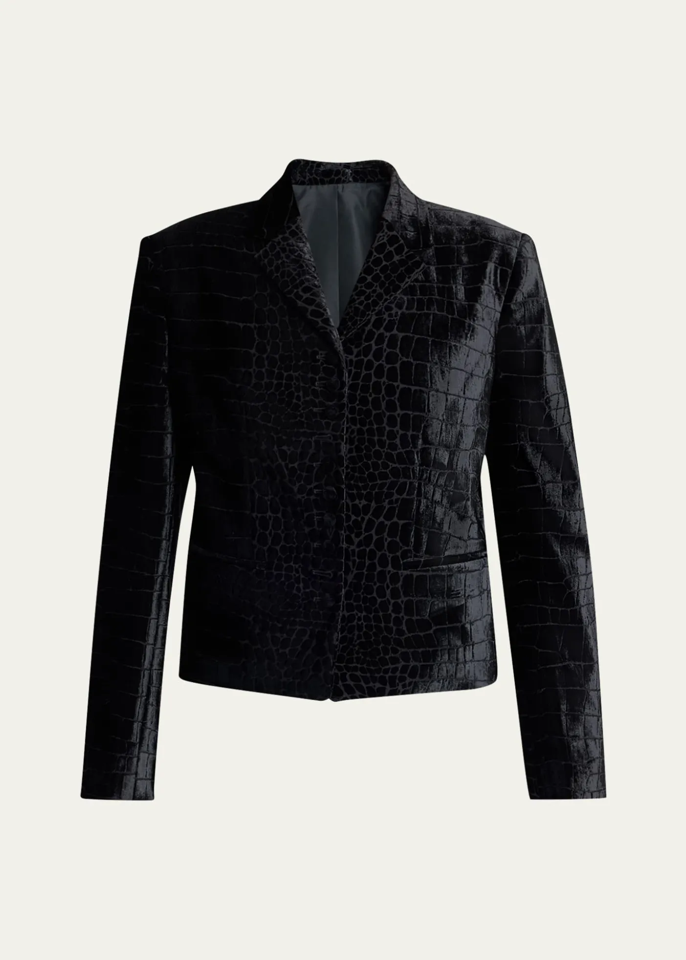 TOM FORDCroc-Embossed Velvet Single-Breasted Jacket