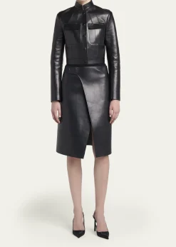 TOM FORDNappa Leather Wrap Skirt