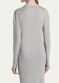TOM FORDPaillette Rib Knit Tunic Top