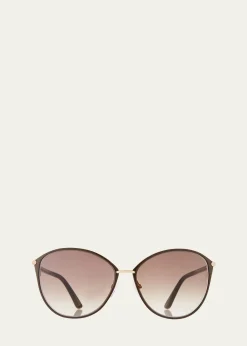 TOM FORDPenelope Metal Butterfly Sunglasses