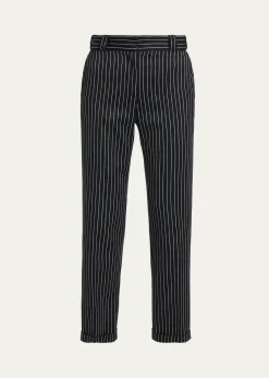 TOM FORDPinstripe Straight-Leg Ankle Trousers
