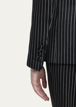 TOM FORDPinstripe Wool Single-Breasted Blazer Jacket