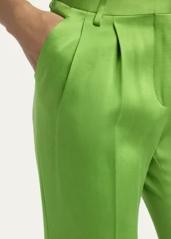 TOM FORDPleated Silk Straight-Leg Trousers