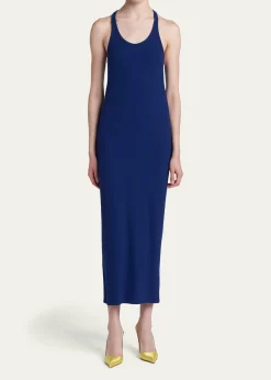 TOM FORDRibbed Knit Racerback Midi Tank Dress