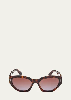TOM FORDSignature T Acetate Cat-Eye Sunglasses