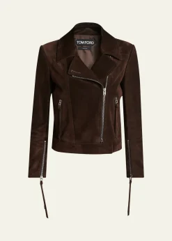 TOM FORDSuede Moto Jacket