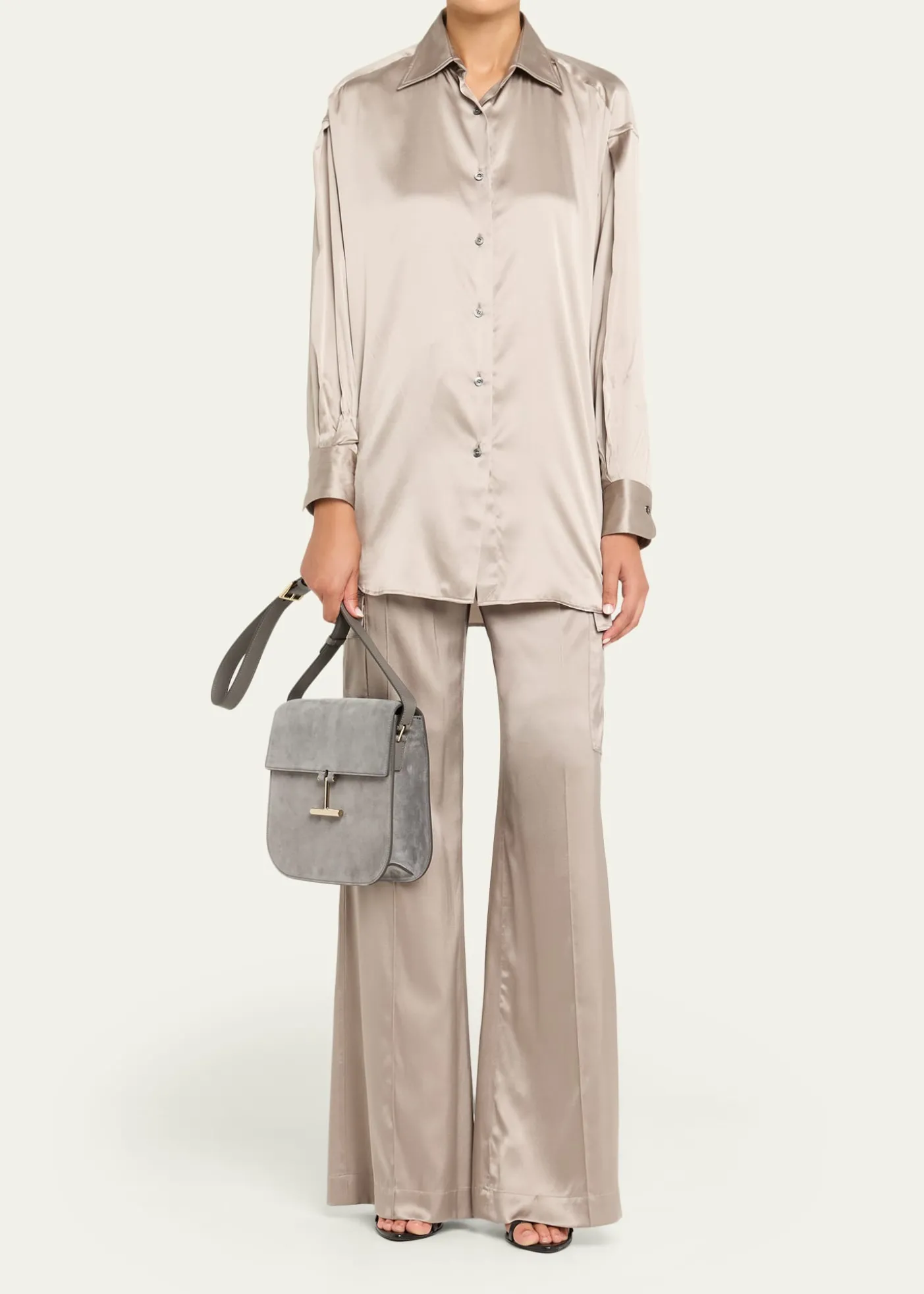 TOM FORDTara Medium Crossbody Bag in Suede