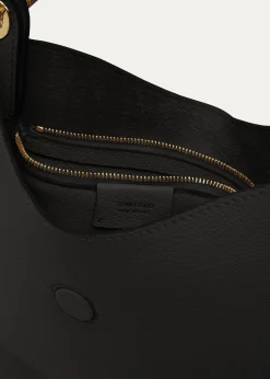 TOM FORDTara Small Hobo Crossbody in Grained Leather