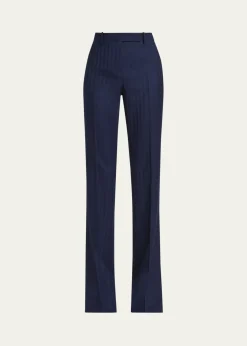 TOM FORDTonal Striped Jacquard Straight-Leg Pants