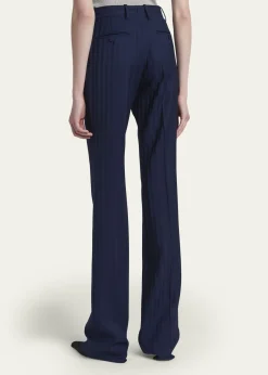 TOM FORDTonal Striped Jacquard Straight-Leg Pants