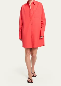 TWPBig Joe Cotton Button-Front Shirtdress