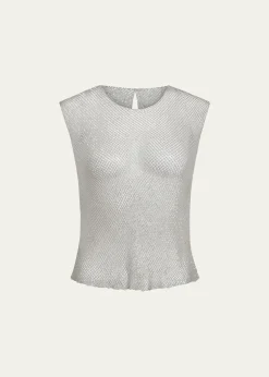 TWPChloe Woven Mesh Top