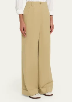 TWPDelilah Wide-Leg Twill Pants
