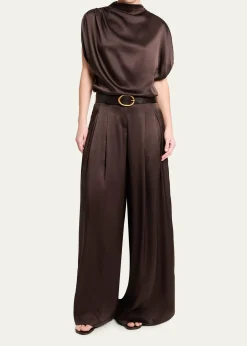 TWPDrew Silk Wide-Leg Pants
