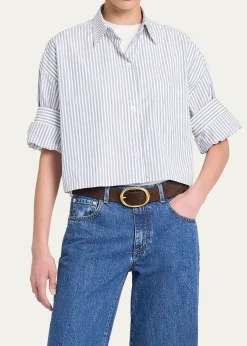 TWPNext Ex Striped Cropped Shirt