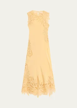 Ulla JohnsonIdra Embroidered Silk Dress
