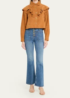 Ulla JohnsonMatilde Ruffle Suede Jacket
