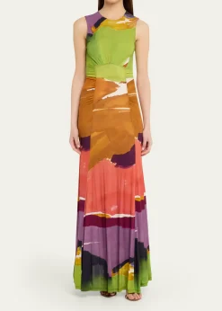 Ulla Johnsonx Helen Frankenthaler Lana Sleeveless Jersey Maxi Dress