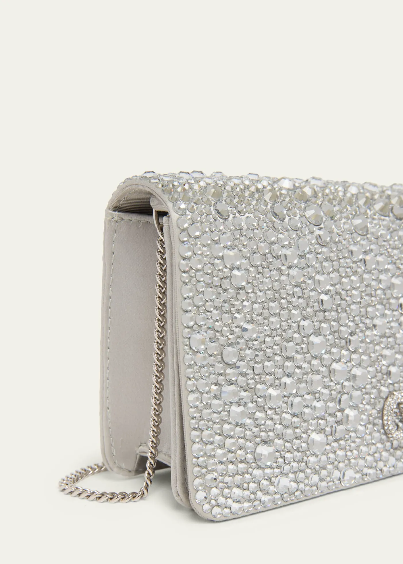 Valentino GaravaniCrystal VLogo Clutch Bag