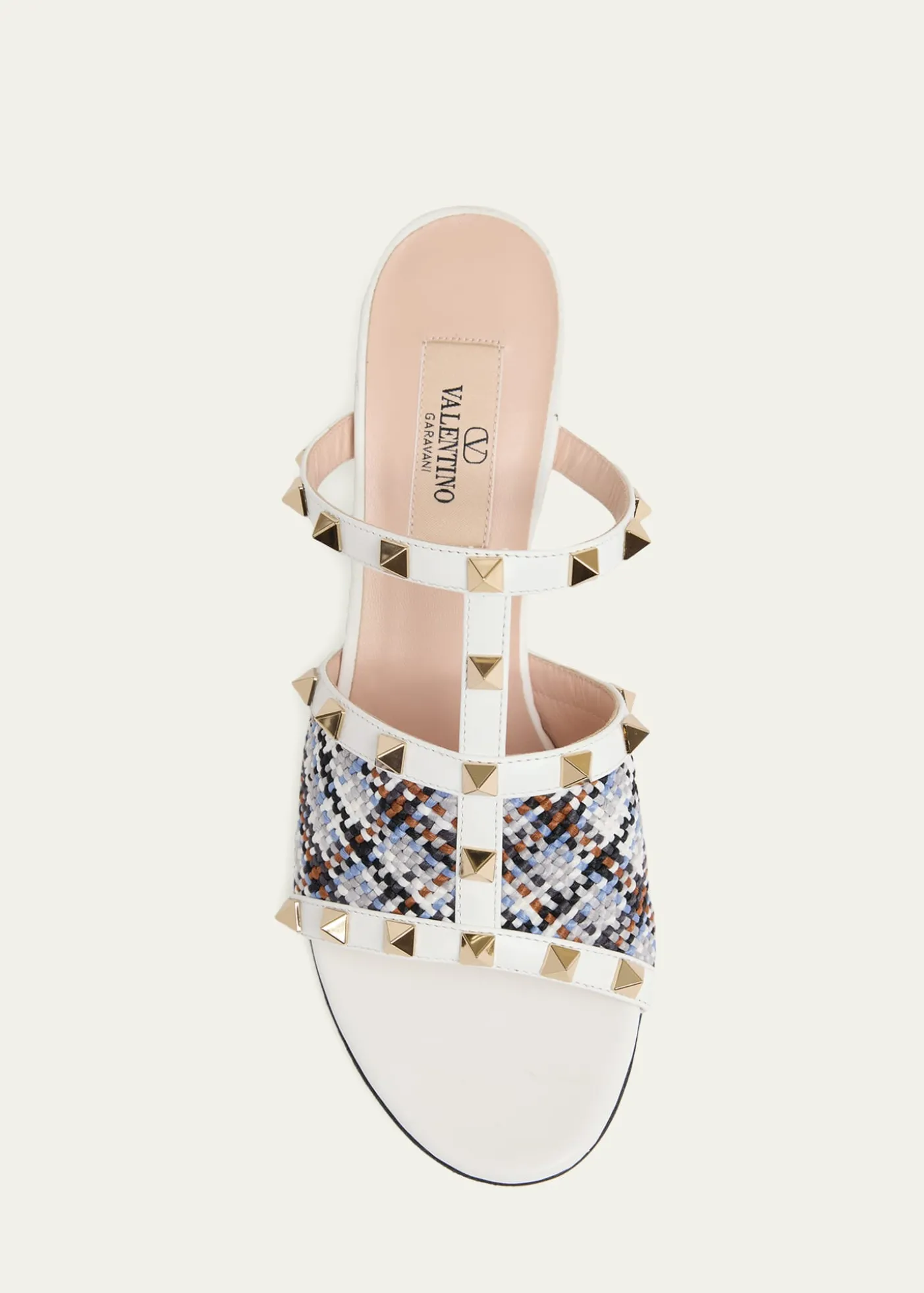 Valentino Garavani60mm Rockstud Leather Block-Heel Mules