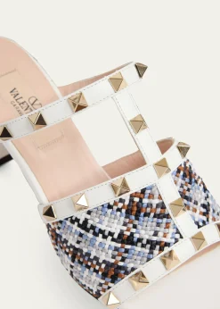 Valentino Garavani60mm Rockstud Leather Block-Heel Mules