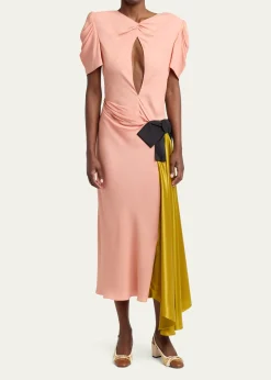 Valentino Garavani60mm VLogo Raffia and Leather Slingback Pumps