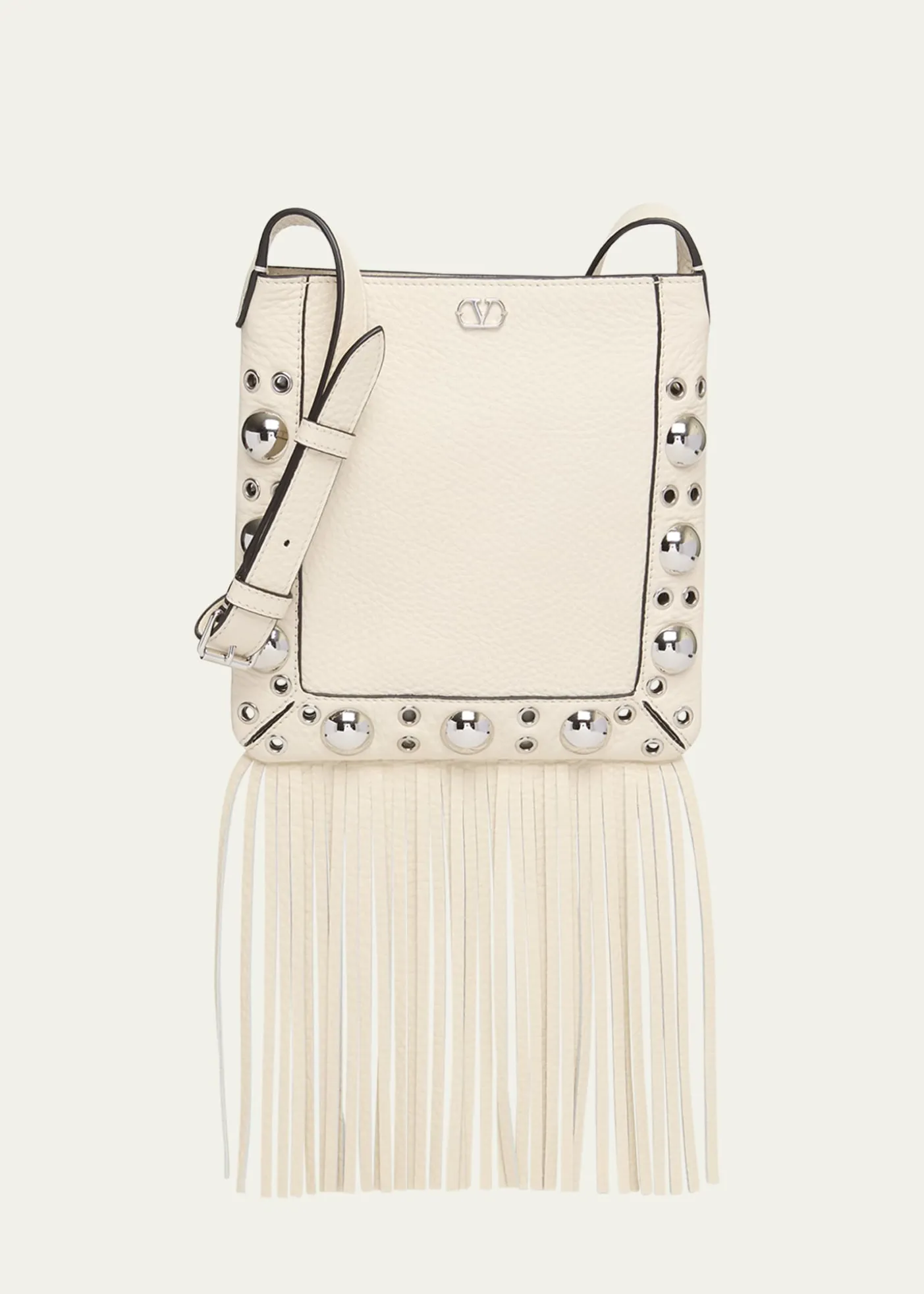Valentino GaravaniNellcote Small Fringe Studded Leather Crossbody Bag