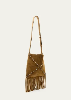 Valentino GaravaniNellcote Fringe Stud Suede Crossbody Bag