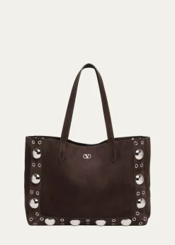 Valentino GaravaniNellcote Studded Suede Tote Bag