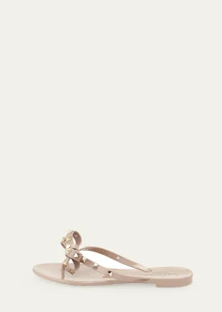 Valentino GaravaniRockstud PVC Flat Thong Sandals