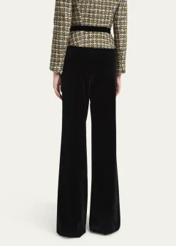 Valentino GaravaniVelvet Wide-Leg Pants